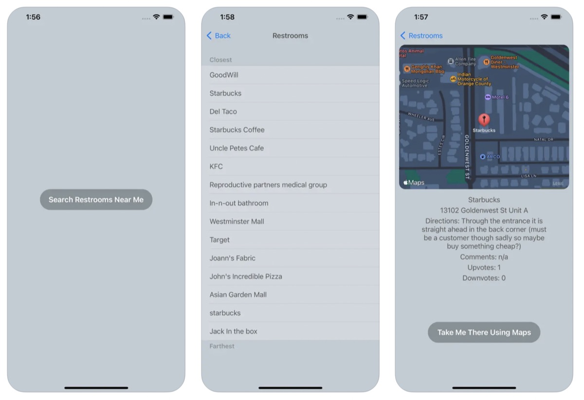 Loo app screenshot